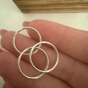 James Avery set of three forged rings